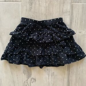 Polka dot ruffled skirt